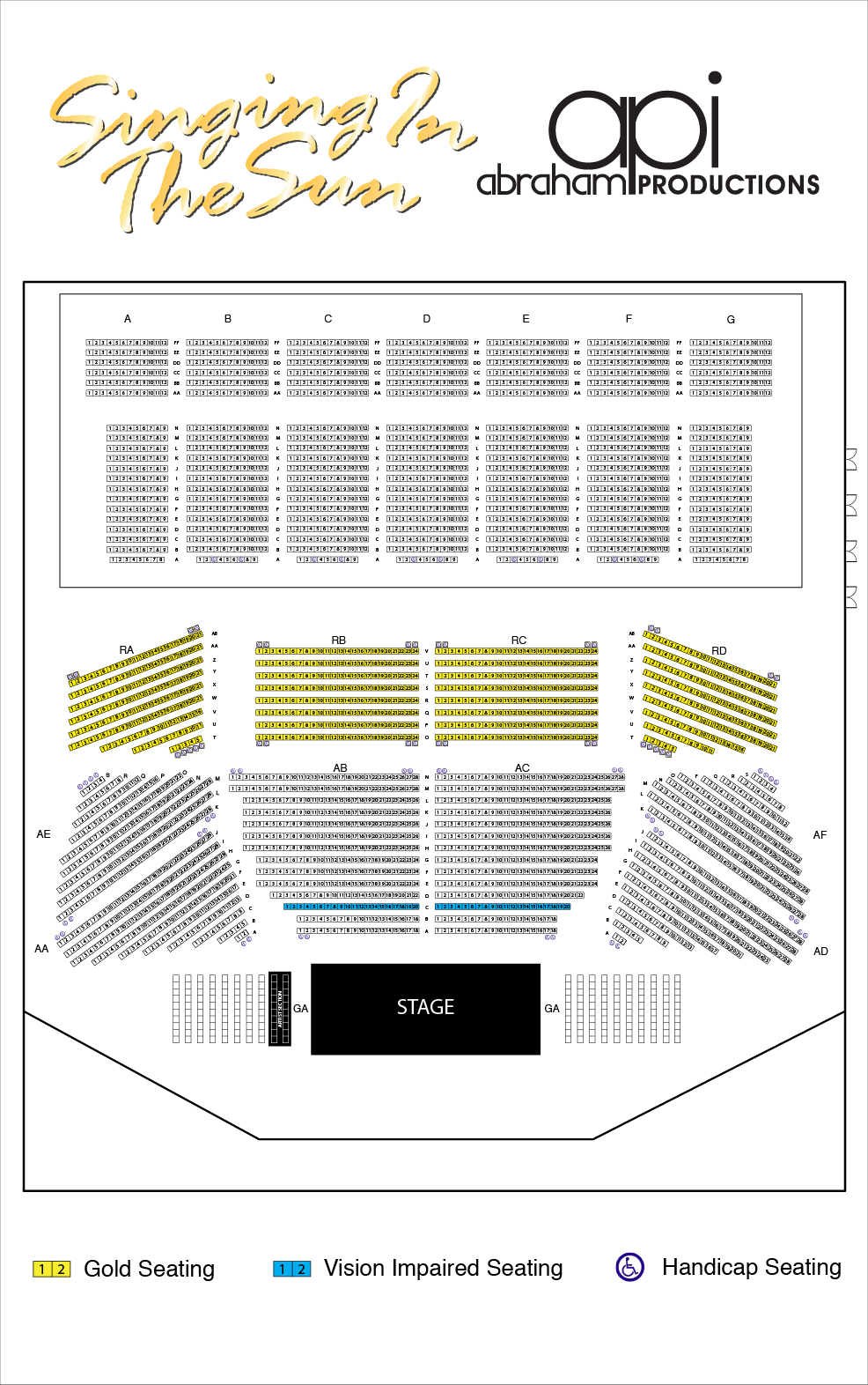 Abraham Productions | Singing In The Sun | Seating Diagram